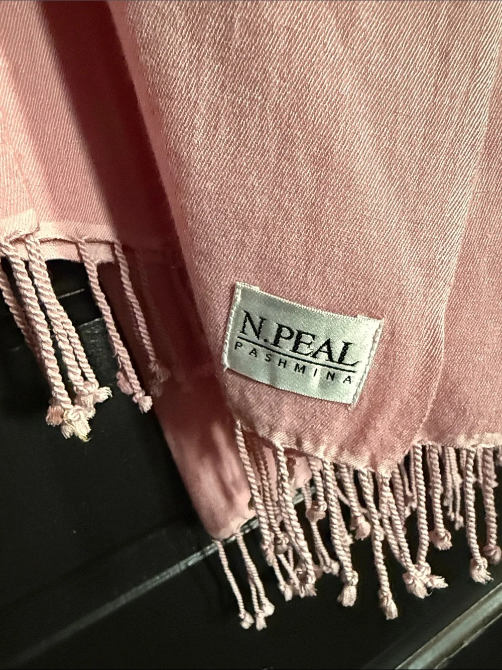 100% Pure Cashmere Elegant Pink Scarf 78”L